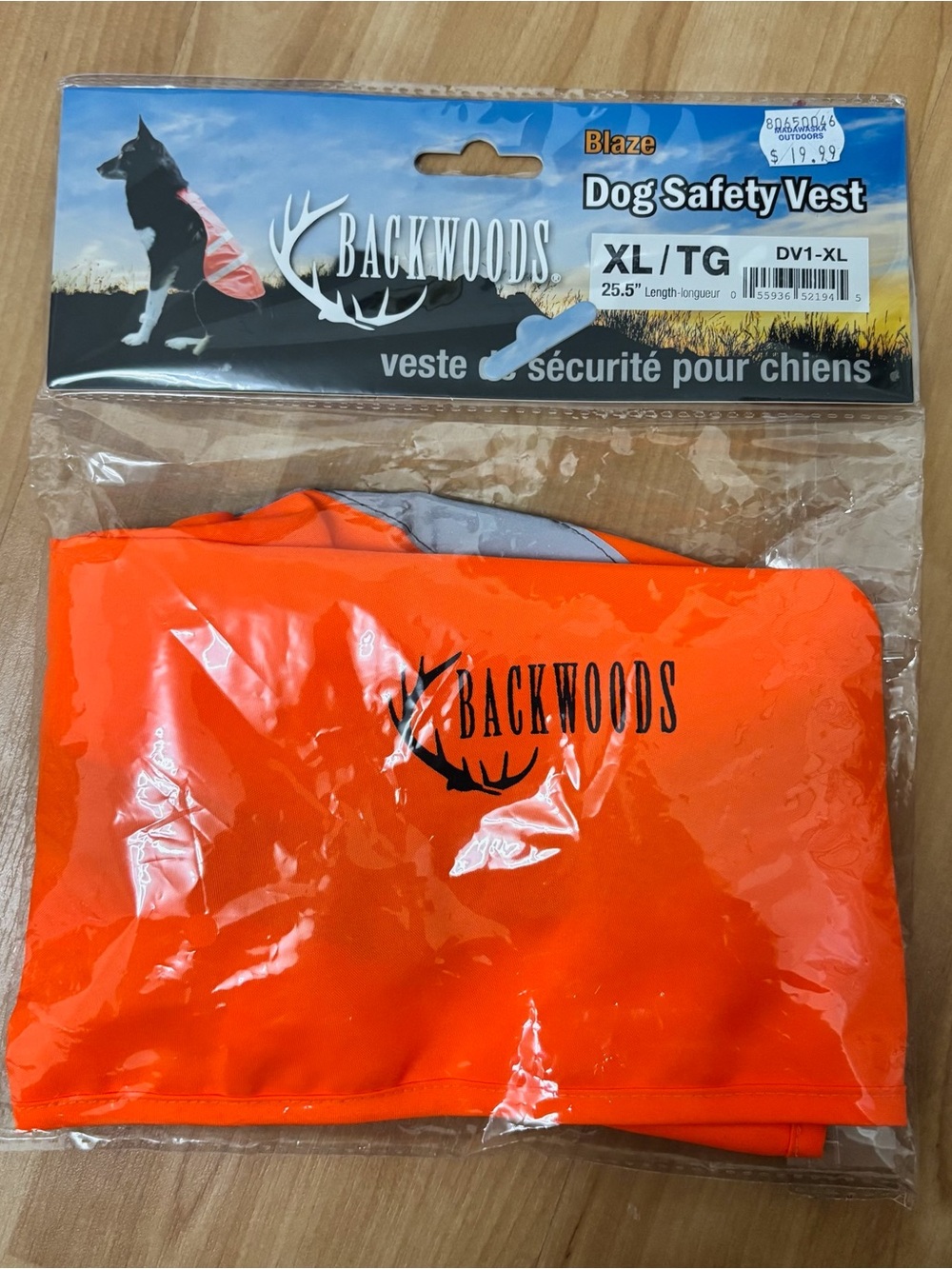 Backwoods Blaze Dog Safety Vest - XL - High-Visibility Orange